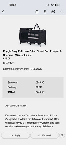Puggle travel cot - 3-in-1,